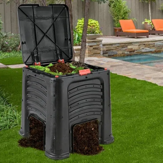 105 Gallon Garden Waste Bin Grass Food Trash Barrel Fertilizer