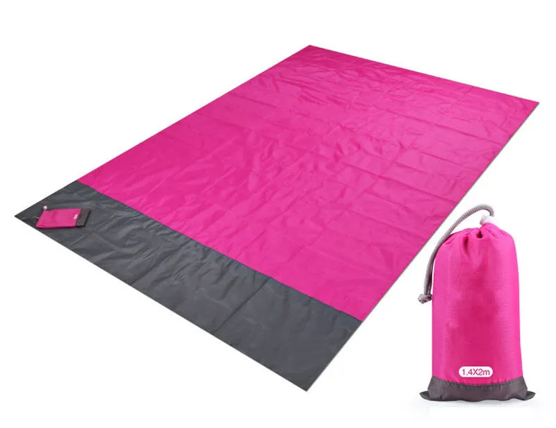 200x210cm Pocket Picnic Waterproof Beach Mat Sand Free Blanket Camping Outdoor Picknick Tent Folding Cover Bedding