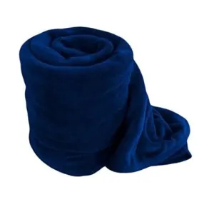 500 TC Solid/Plain Light Weight Polar Fleece Single Warm Or Hot AC Blanket (90X60 Inches,(Blue)