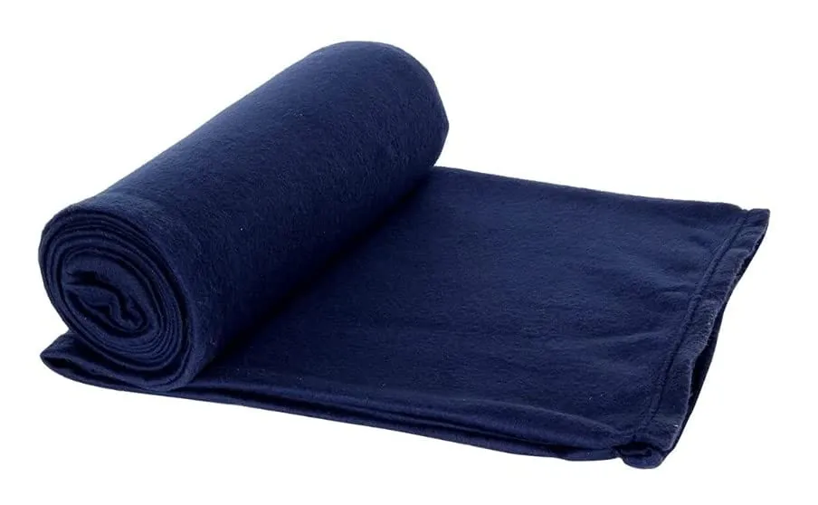 500 TC Solid/Plain Light Weight Polar Fleece Single Warm Or Hot AC Blanket (90X60 Inches,(Blue)