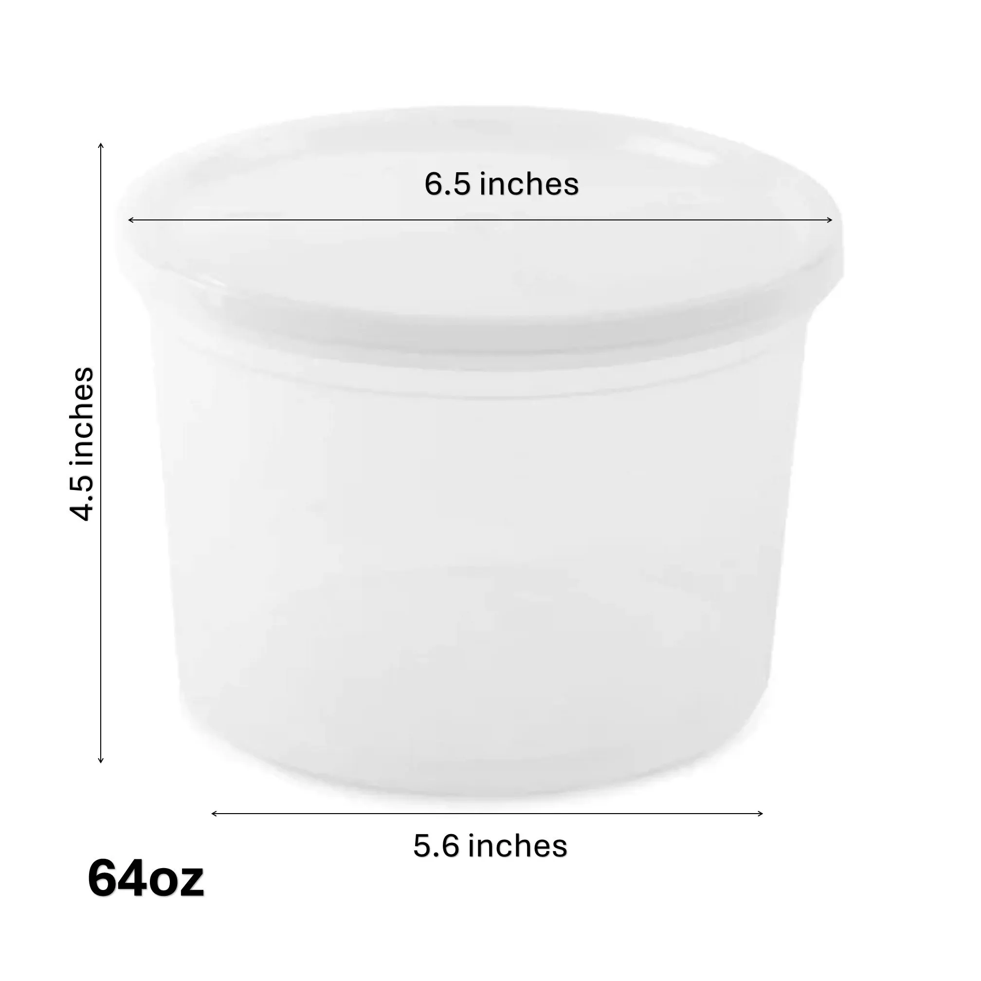 64oz Extra Strong Quality Heavyweight Deli Container with Lids