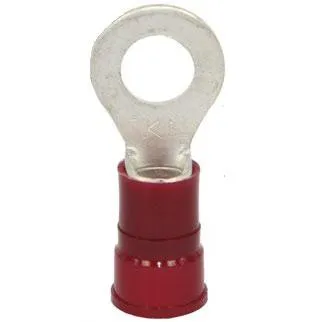 6AWG 5/16" Stud Nylon Insulated Ring Terminals, 5 pack