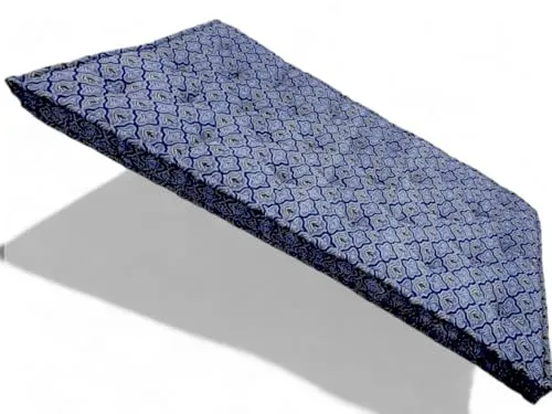 Adim's Soft Cotton Box Quilt Mattress | Mattress Offers a Combination of Comfort, Durability and Style,Making it an Excellent Choice for a restful Night's Sleep.(72X72 X5 Inches) Blue Jacquard Design