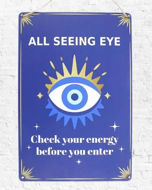 All Seeing Eye Metal Wall Plaque