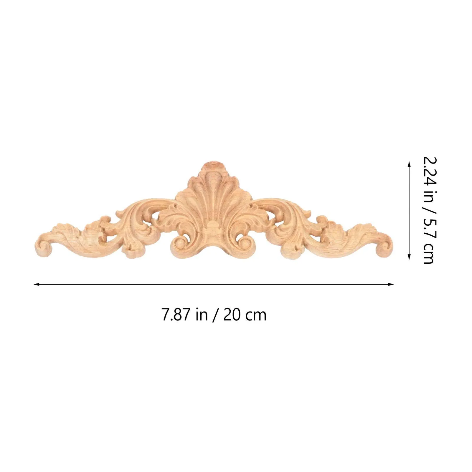 ARTIBETTER 6pcs Wood Carved Applique Wooden Decal Crafts Long Onlay Applique Unpainted Frame Door Wall Decor for Ceiling Table Bed Cabinet Mirror Dresser Drawer (Style 1)