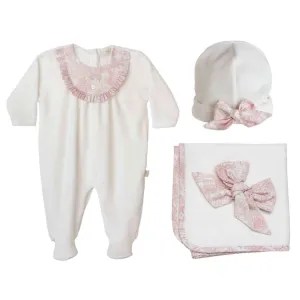 Baby Girls Aurora Ivory Cotton Babygrow Gift Set