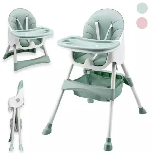 Baby Highchair Foldable Adjustable