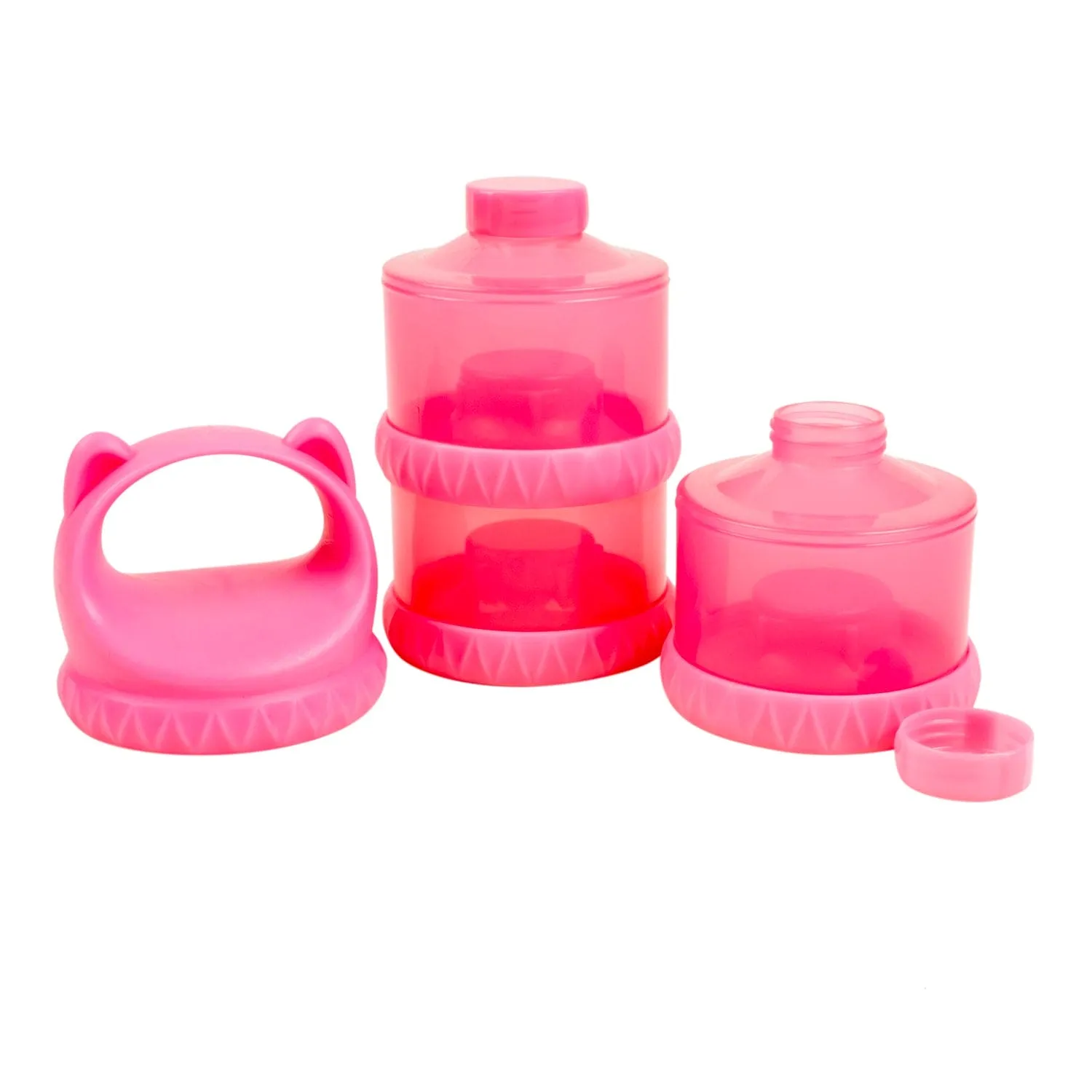 Baby Moo 3 Layer Portable BPA Free Milk Powder Container - Pink