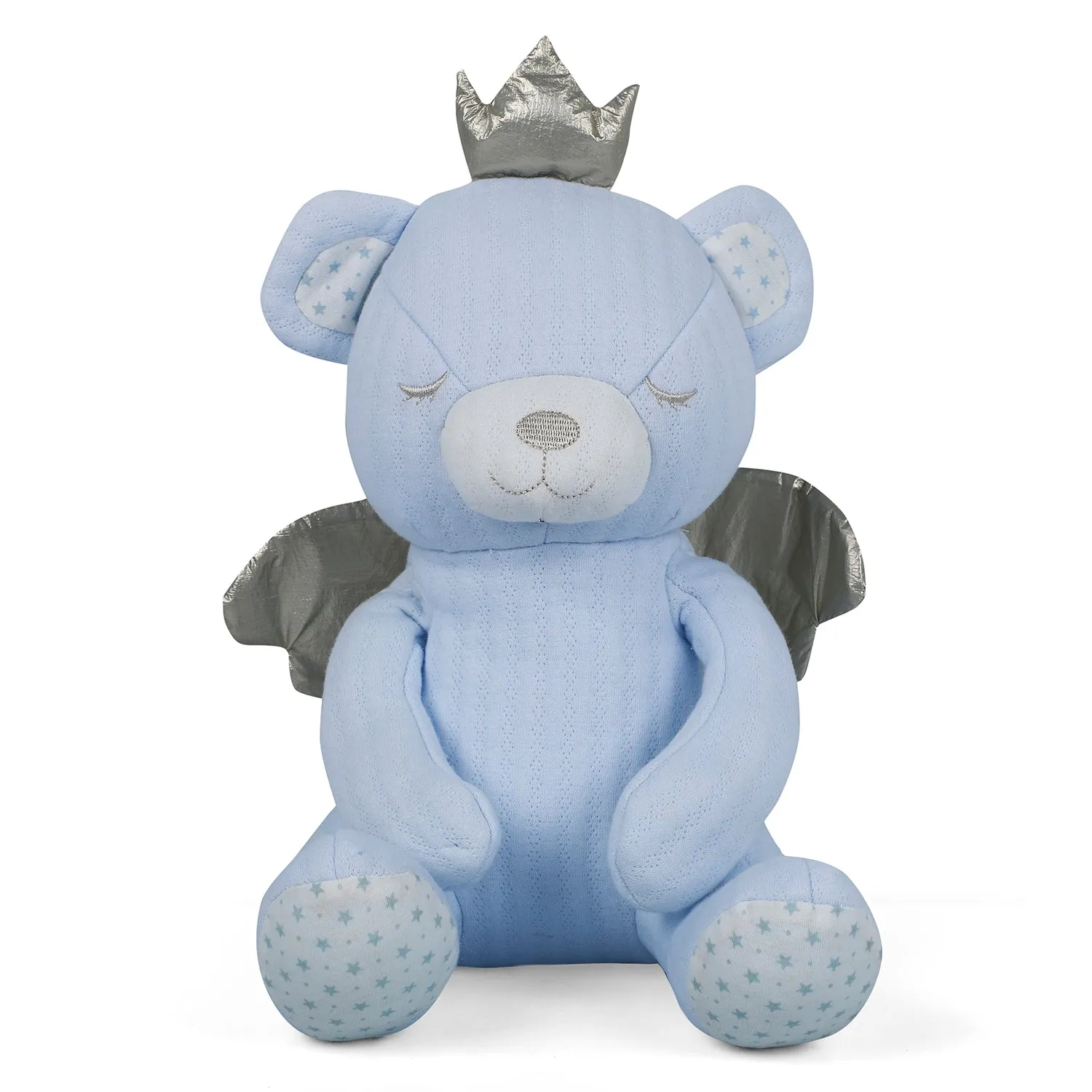 Baby Moo Royal Bear Cozy Plush Toy Blanket - Blue