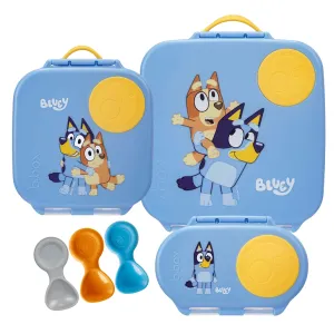 b.box Bento Large & Mini Lunch Box & Snack Box Bundle - Bluey