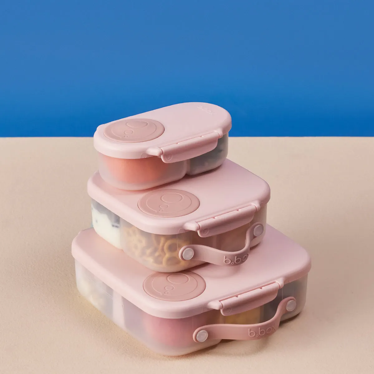 b.box Bento Large & Mini Lunch Box & Snack Box Bundle - Blush Crush