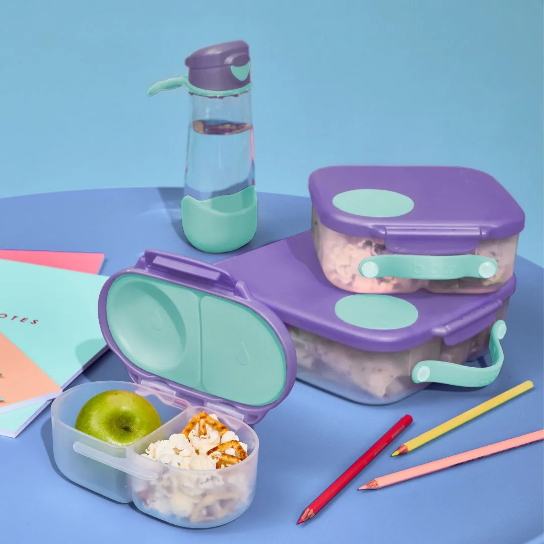 b.box Bento Large & Mini Lunch Box & Snack Box Bundle - Lilac Pop