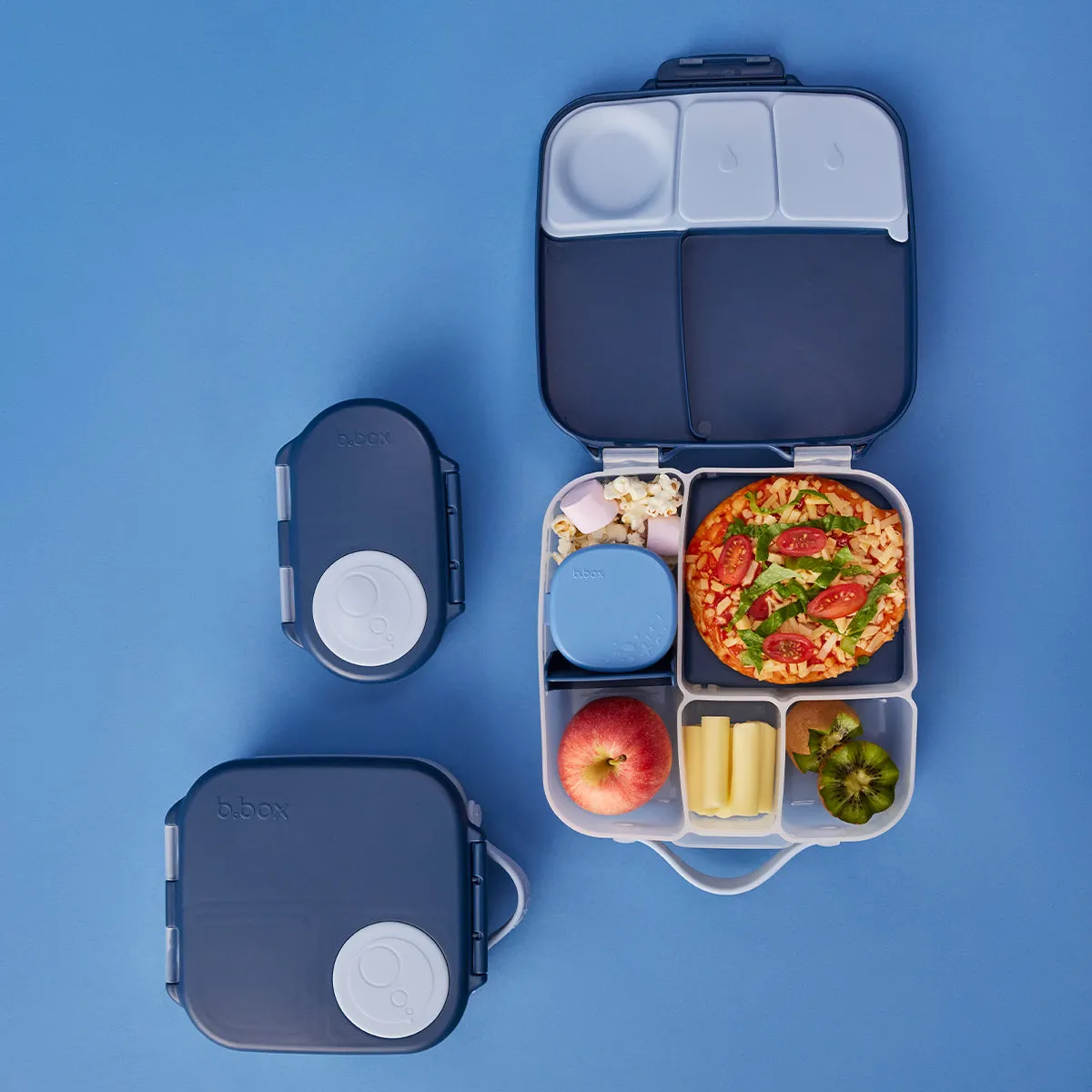 b.box Bento Large & Mini Lunch Box & Snack Box Bundle - Midnight