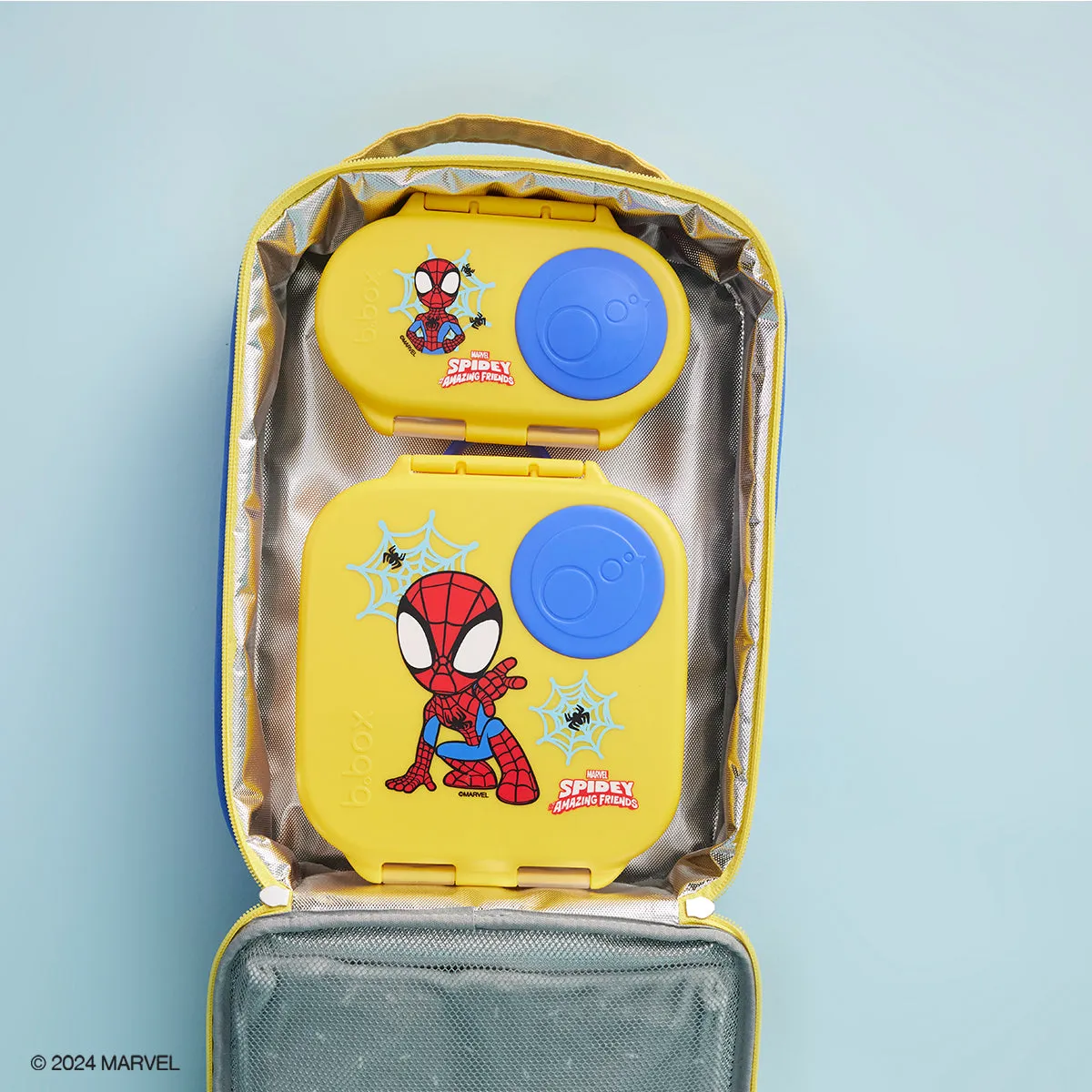 b.box Bento Large & Mini Lunch Box & Snack Box Bundle - Spidey