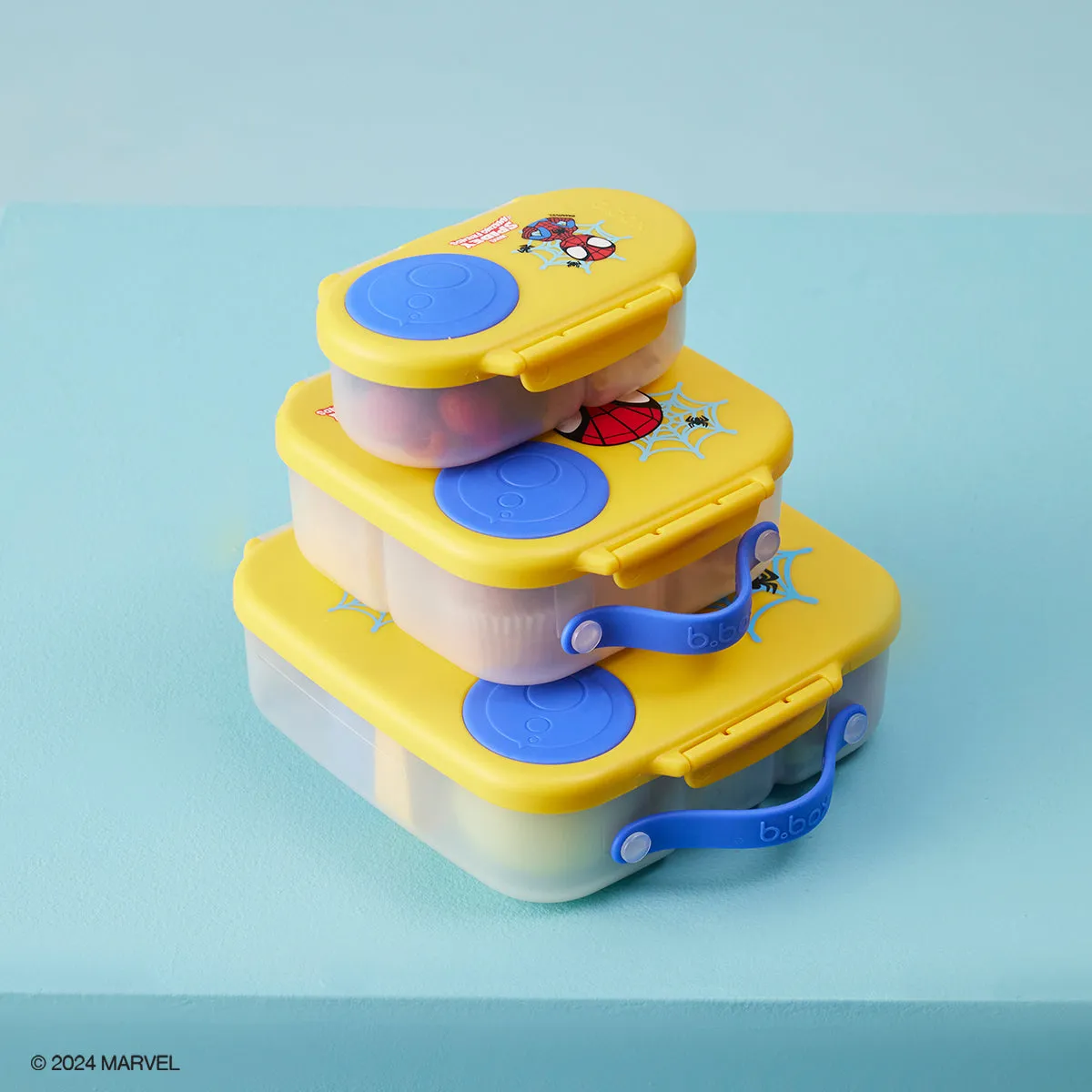 b.box Bento Large & Mini Lunch Box & Snack Box Bundle - Spidey