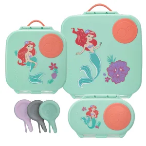 b.box Bento Large & Mini Lunch Box & Snack Box Bundle - The Little Mermaid