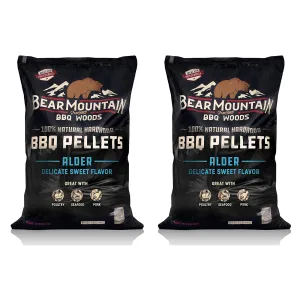 Bear Mountain 100 Percent Natural Alder Sweet Flavor Pellets, 20 Pounds (2 Pack)