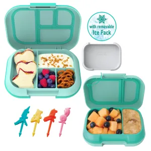 Bentgo Kids CHILL Lunch Box & Snack Box Bundle - Aqua