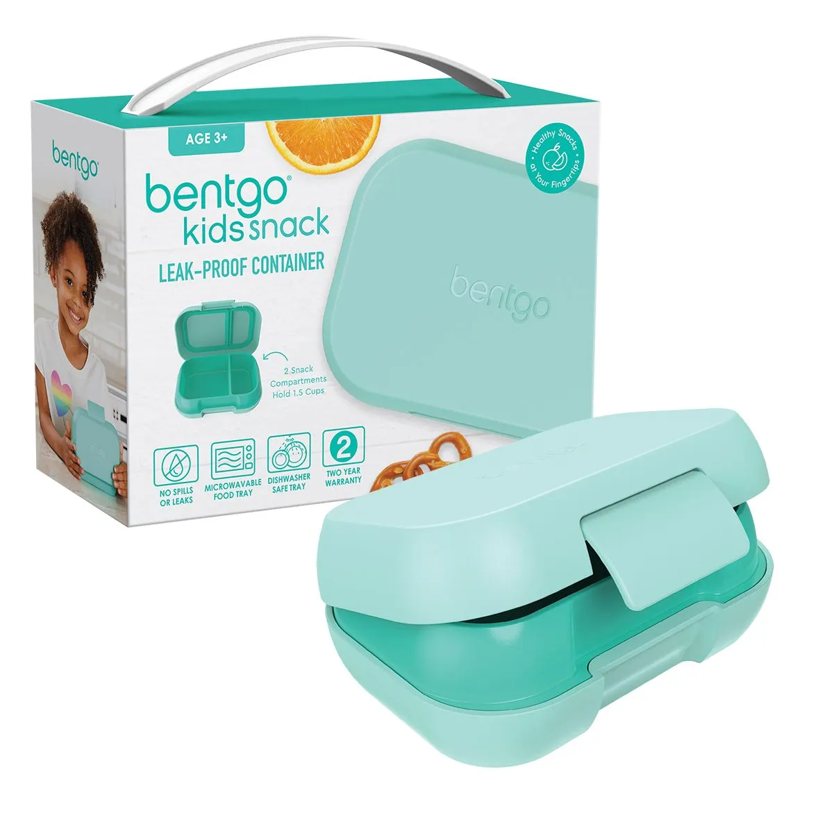 Bentgo Kids CHILL Lunch Box & Snack Box Bundle - Aqua