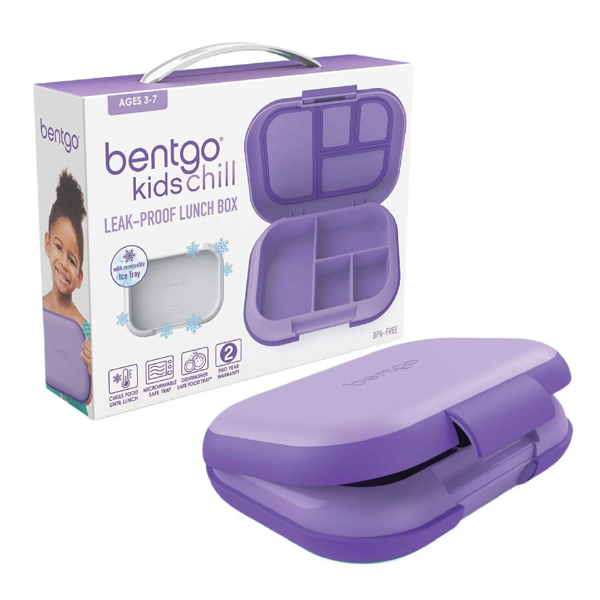 Bentgo Kids CHILL Lunch Box & Snack Box Bundle - Purple