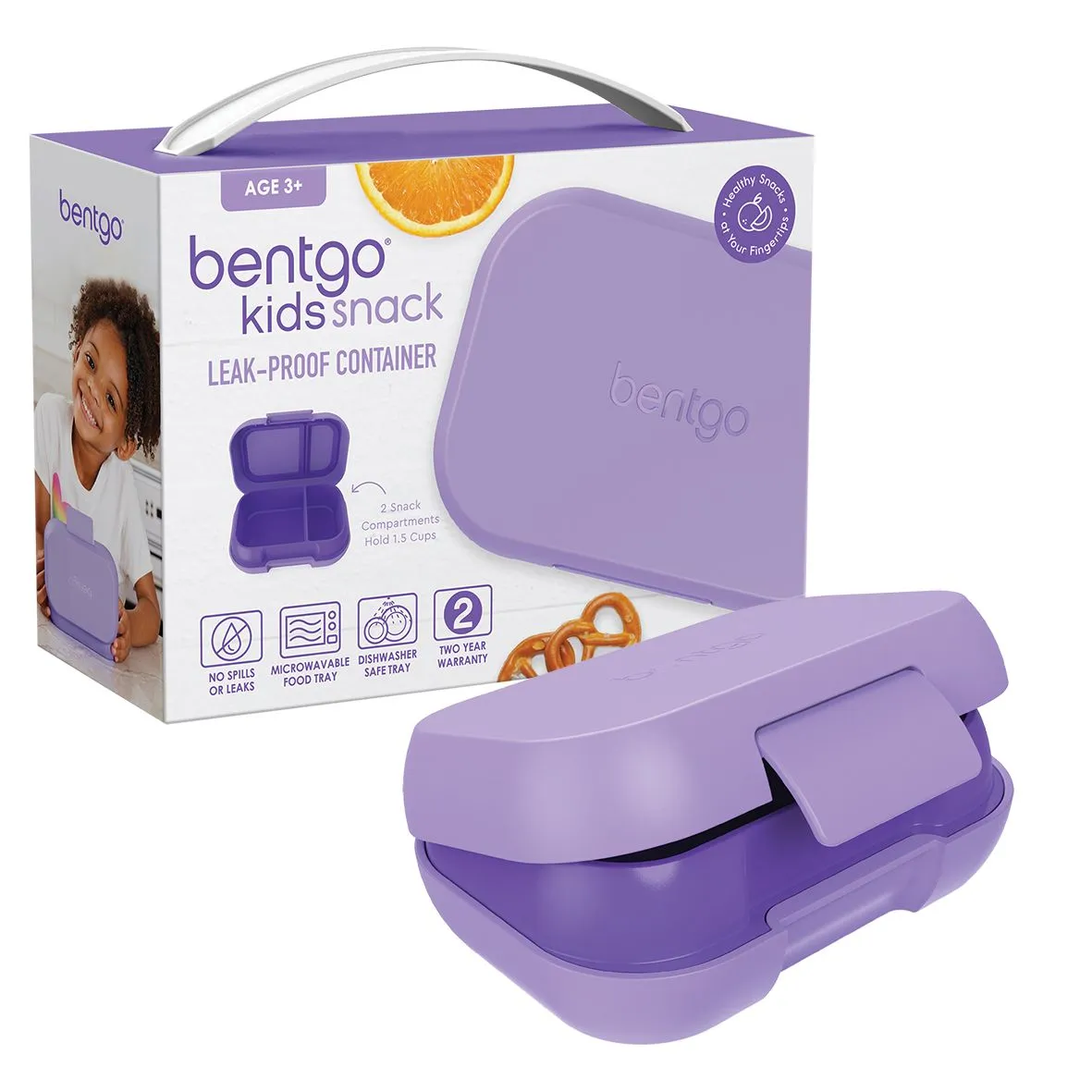 Bentgo Kids CHILL Lunch Box & Snack Box Bundle - Purple