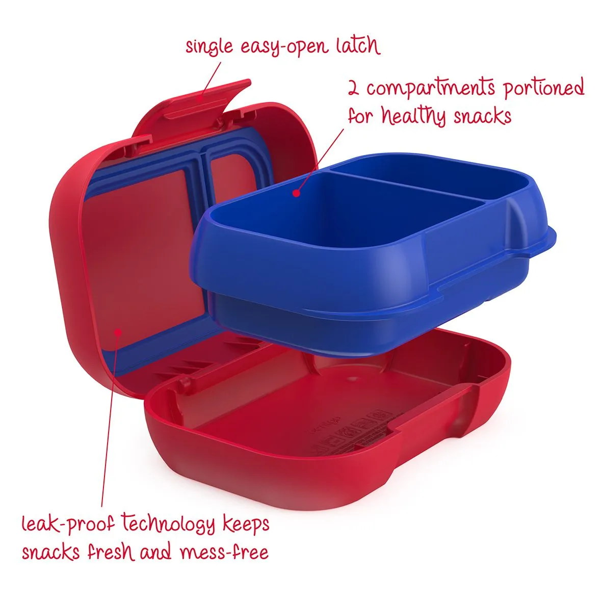 Bentgo Kids CHILL Lunch Box & Snack Box Bundle - Red/Royal