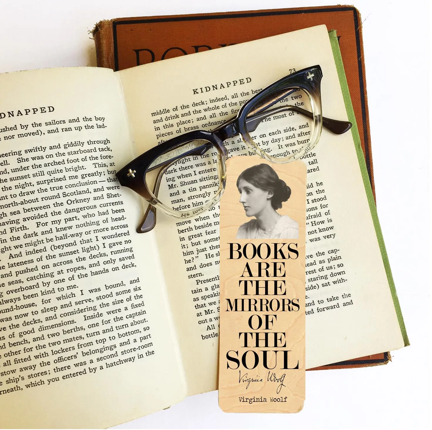 Books are the mirrors of the soul Quote by Virginia Woolf Bookmark