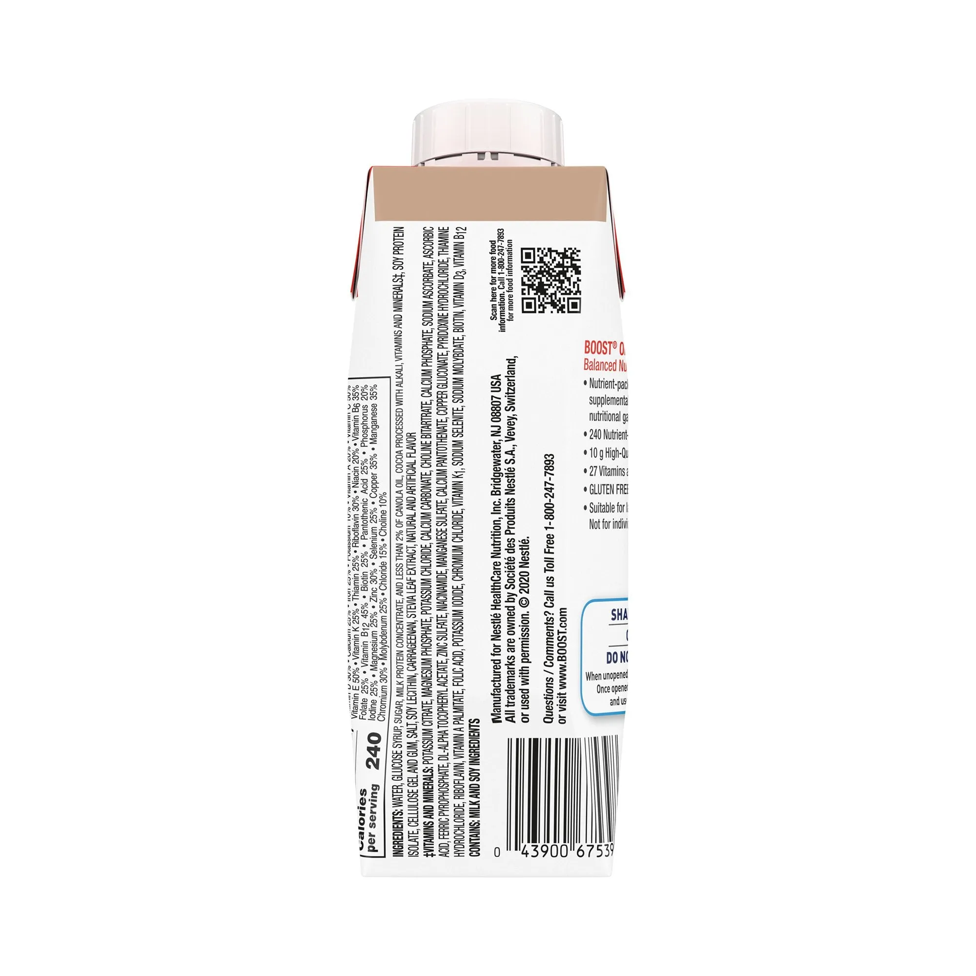 Boost® Original Chocolate Oral Supplement, 8 oz. Carton