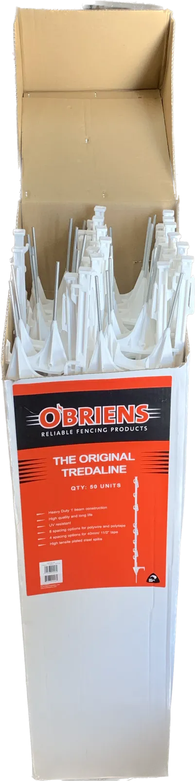 Box of 50 O'Briens Treadaline Step-In Posts (Available in Blue, White, or Yellow)