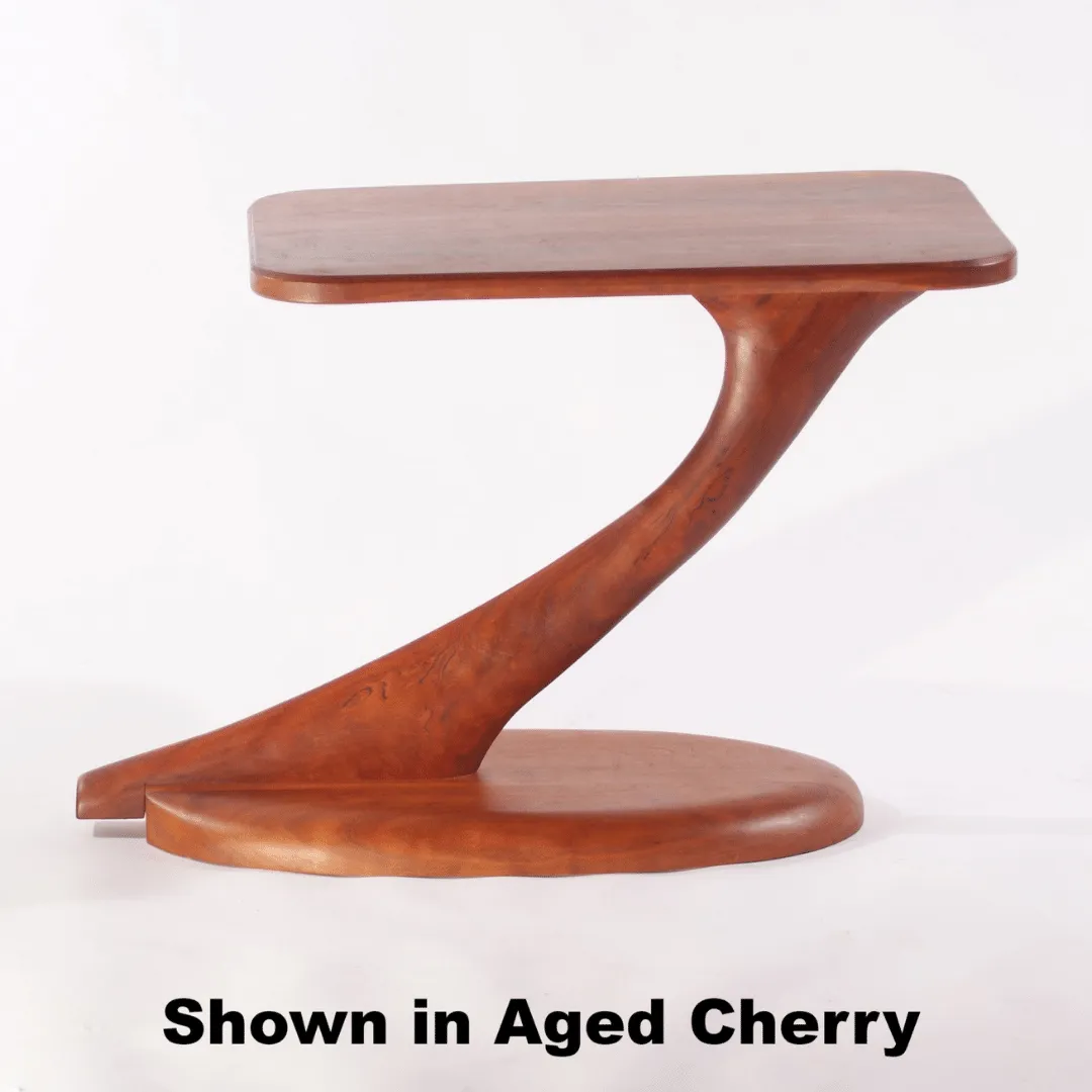 Cantilever Side Table Solid Wood Handmade