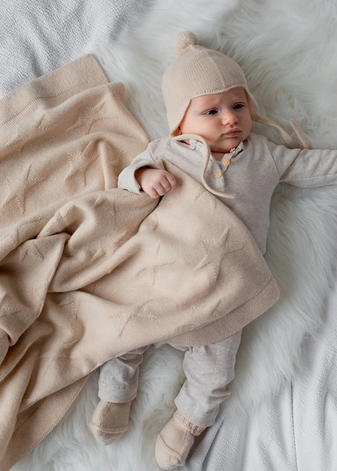 Cashmere Baby Set in Cream