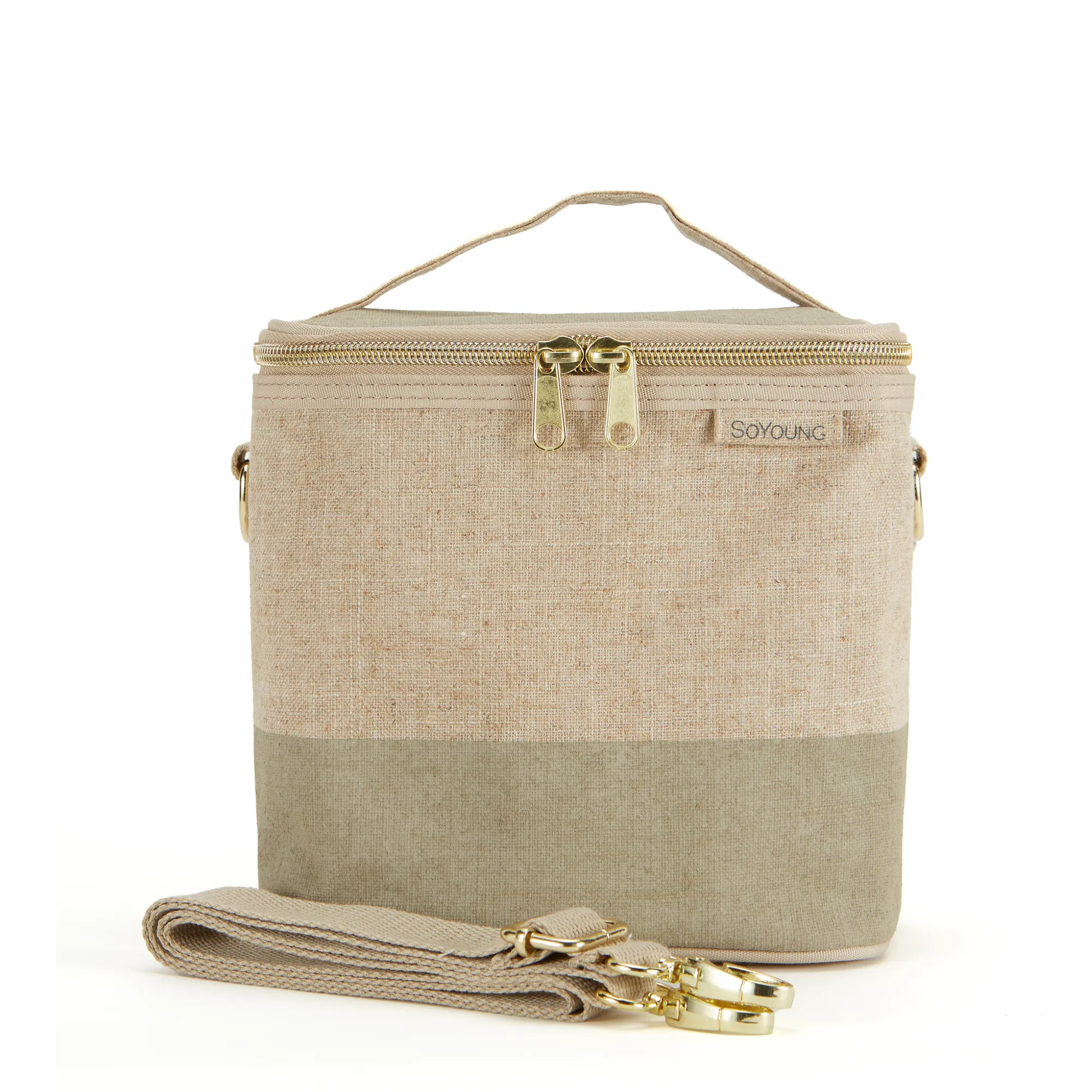 Cement Colour Block Petite Lunch Poche