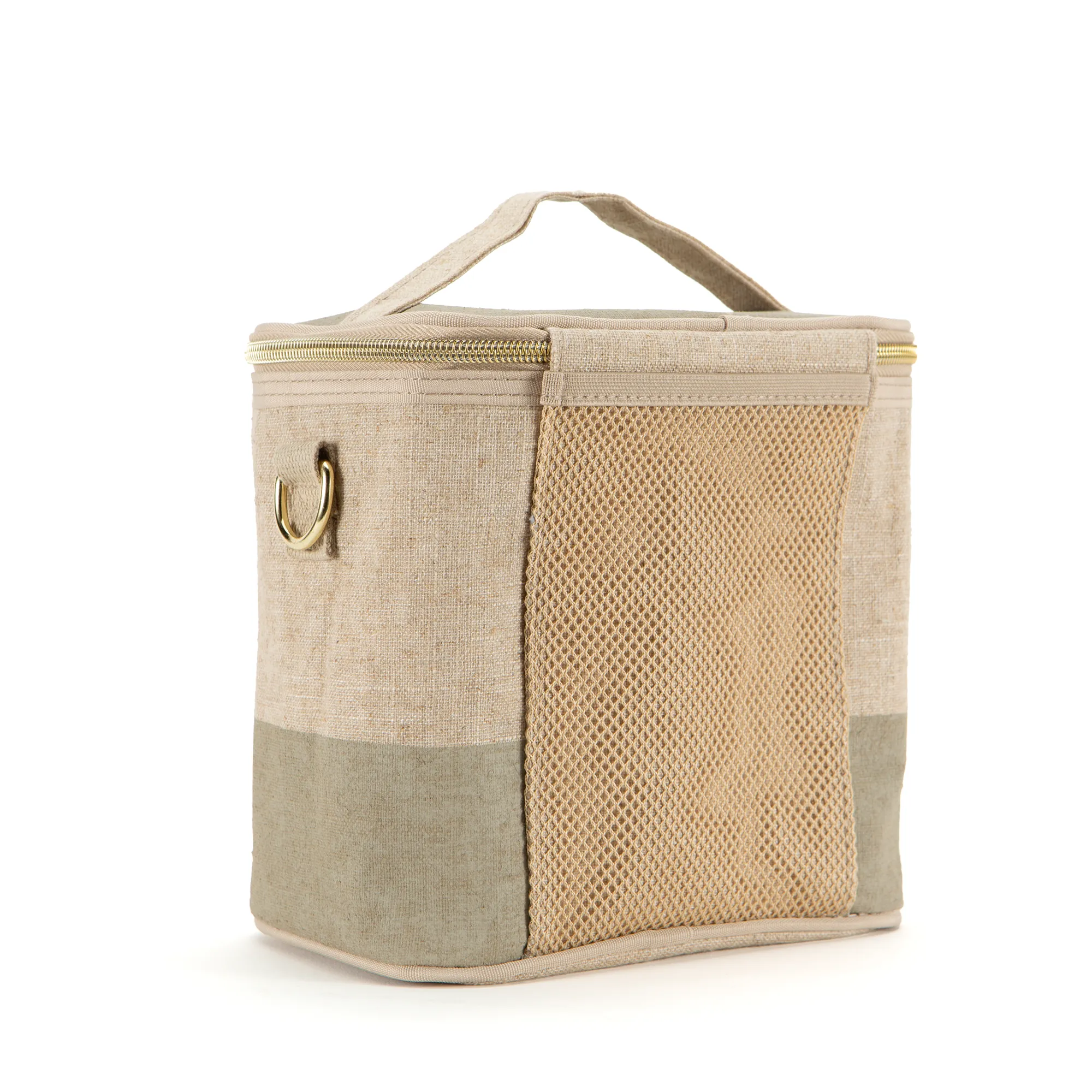 Cement Colour Block Petite Lunch Poche