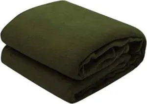 Cool Dealzz Polar Soft Plain Fleece Full-Size Blanket (Double,90 x 94-inch, Green)