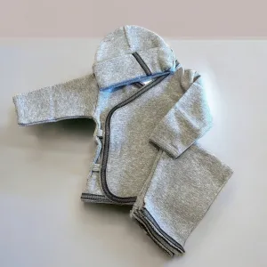 Cotton Gray Layette Set