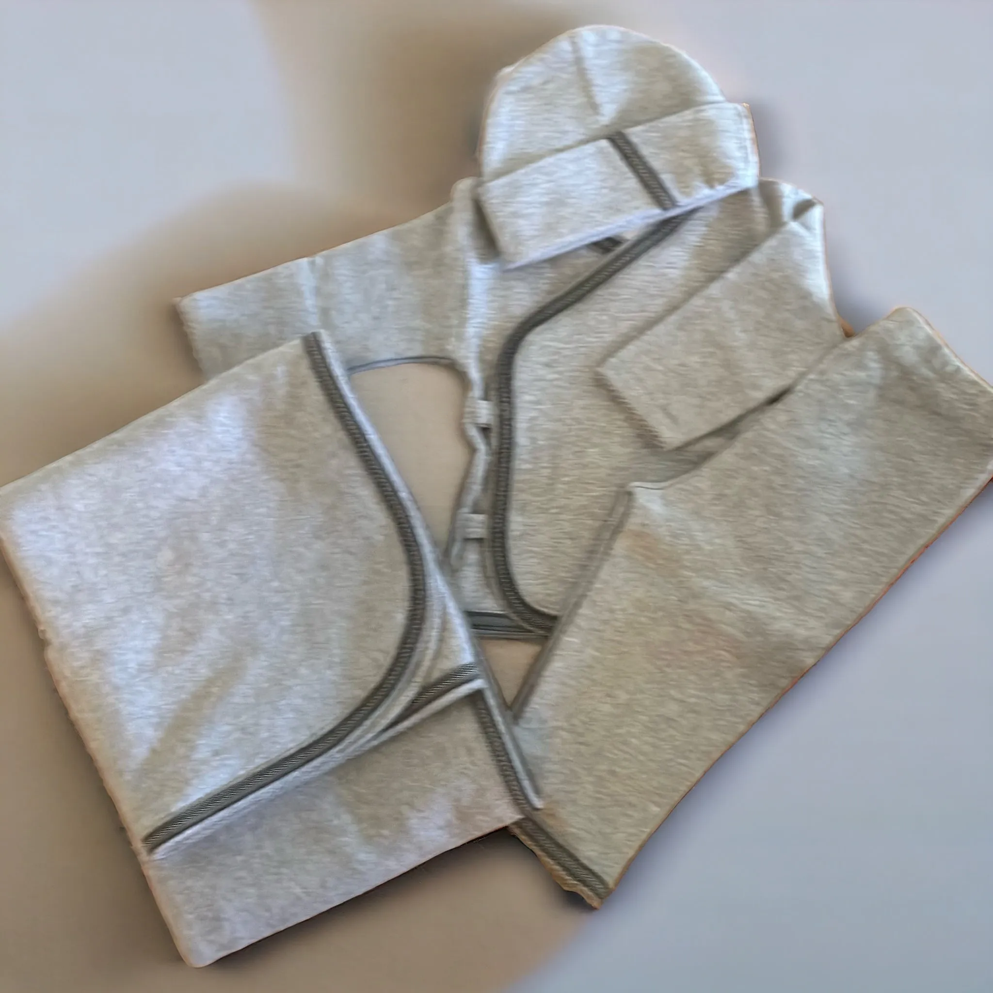 Cotton Gray Layette Set