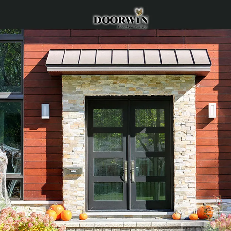 Doorwin 2021china suppliers Tempered best with grill design pivot wood entry doors