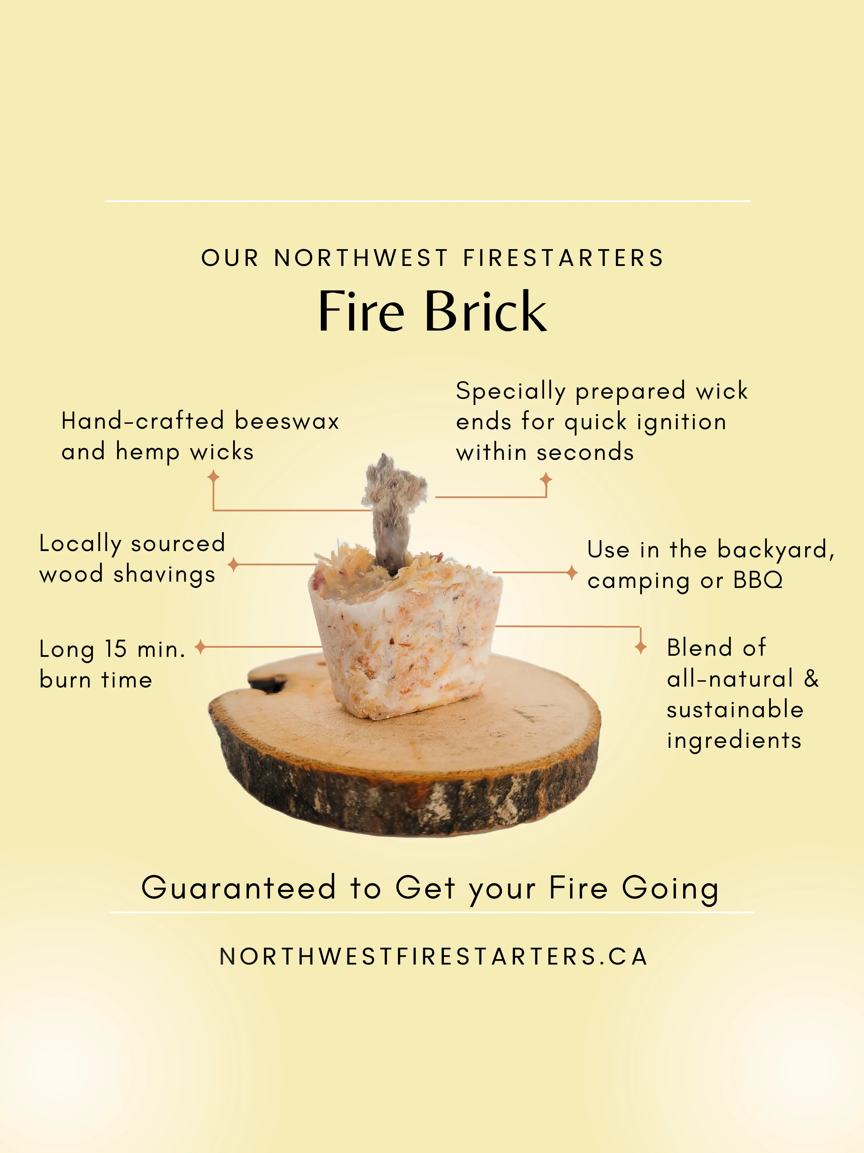 Eco-Friendly Fire Starter Bricks 10 Pack