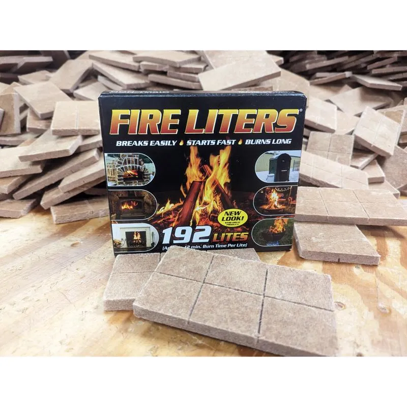 Fire Liters Wood Fiber Firestarter Log 12 min 192 pk