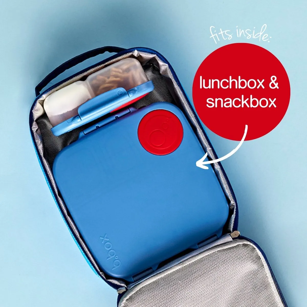 flexi insulated lunch bag - deep blue