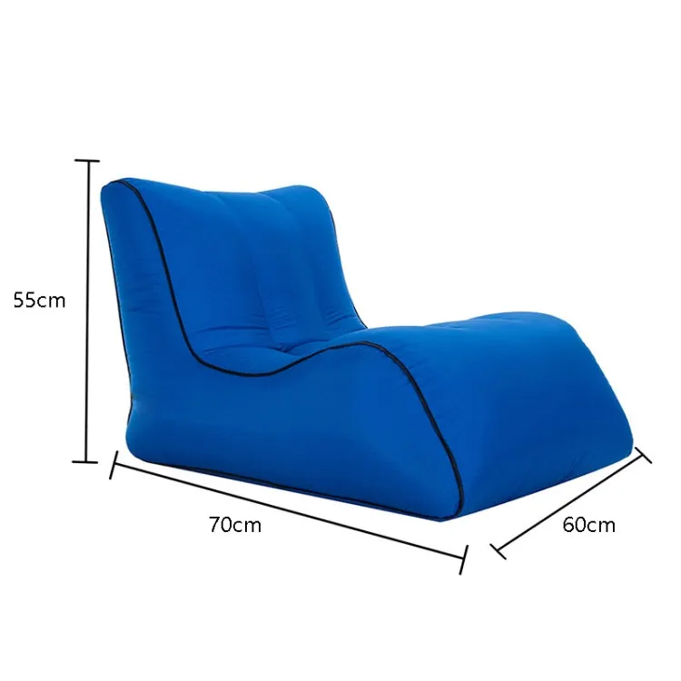 Foldable Inflatable Sofa for Camping, Fishing, and Beach, Single Outdoor Seat, 27.6 x 23.6 x 21.7 inches (Navy)