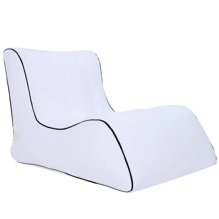 Foldable Inflatable Sofa for Camping, Fishing, and Beach, Single Outdoor Seat, 27.6 x 23.6 x 21.7 inches (White)