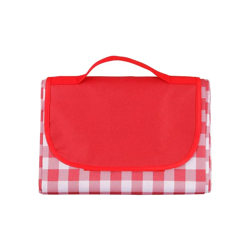 Homestic Picnic Mat | Foldable Blanket for Picnic | Water Resistant Handy Mat | Portable Mat for Outdoor | Bag Design Picnic Mat | JY2208 | Red