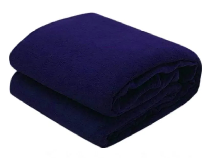 Ilsha® 500 TC Solid/Plain Light Weight Polar Fleece Single Warm Or Hot AC Blanket (90X60 Inches,(Blue)