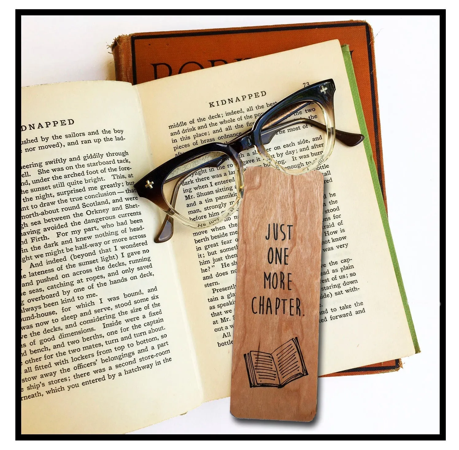 Just one more chapter - Wood Bookmark