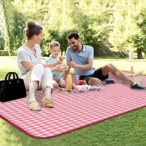 Kuber Industries Chatai Mat | Foldable Chatai for Travel | Sleeping Mat for Floor | Bedsheet & Mattress Protector | Floor Chatai Mat for Yoga | Chatai for Picnic | Check-Design | Pink