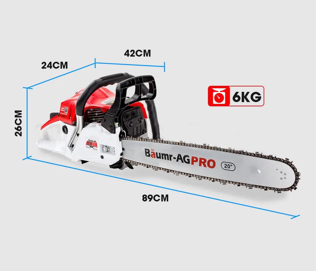 Lightweight 52CC 20" Petrol Chainsaw with E-Start - Baumr-AG