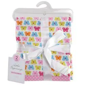 Little Beginnings Baby Girls 2pk Receiving Blanket on Hanger