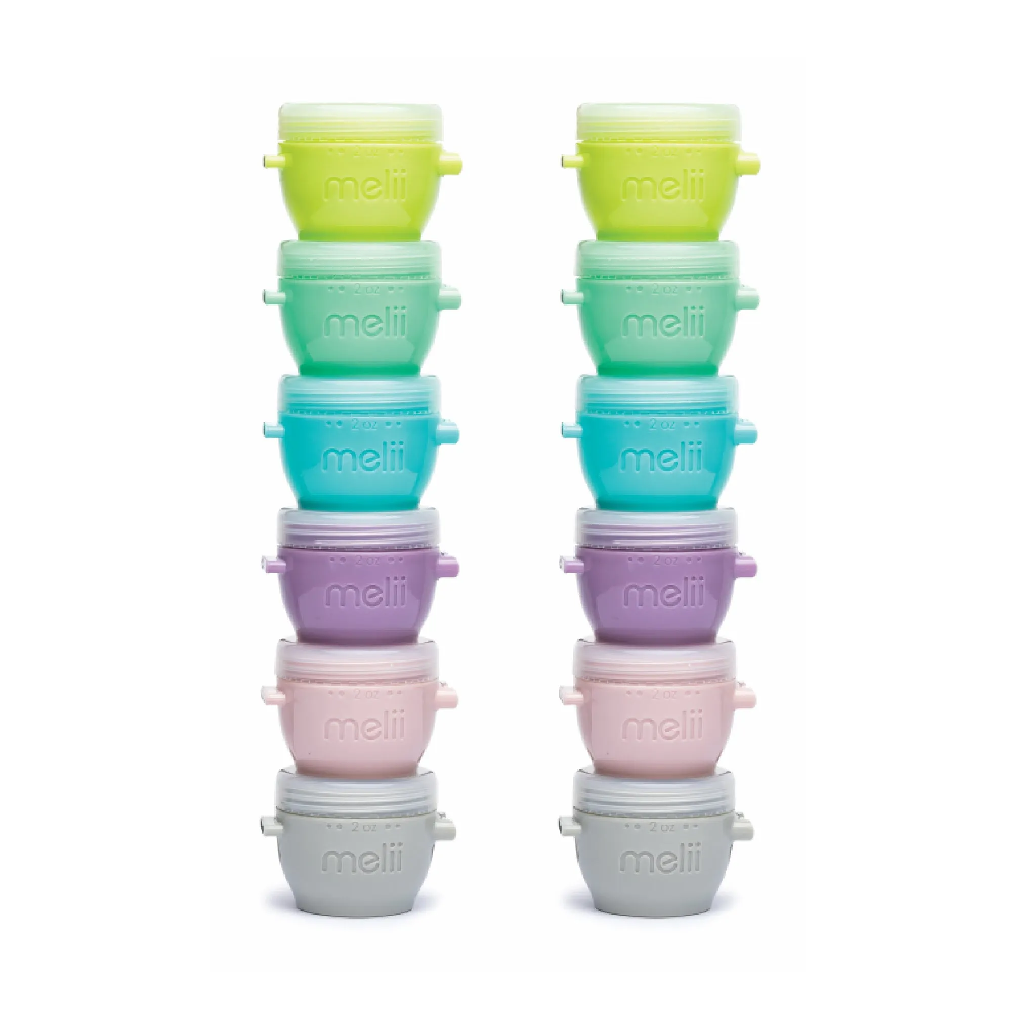 Melii Snap & Go Pods - Airtight & Leakproof Baby Food Containers - Baby Food Storage Pods for Effortless Mealtime, 2oz, Set of 12