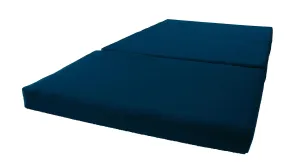 MILLIARD Solid Colored 3 Fold Tri Folding Medium Hard EPE Foam 2 Inch Thickness Floor Light Weight Foldable Movable Cot Mattress, Bed Mattress for Travel, Picnic, Yoga Mat (35X72X2 Inches) (Navy Blue)